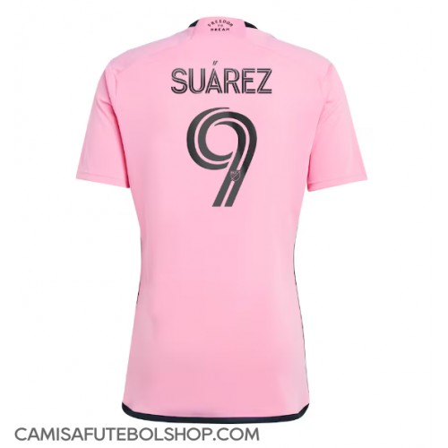 Camisa de time de futebol Inter Miami Luis Suarez #9 Replicas 1º Equipamento 2024-25 Manga Curta